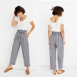 Madewell paperbag striped pants